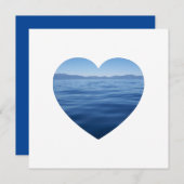 Diepblauw Meer Tahoe Hart Foto Save the Date (Voorkant / Achterkant)