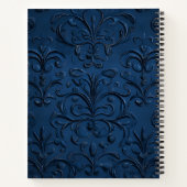 diepblauw  patroon notitieboek (Achterkant)