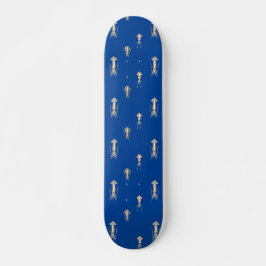 Diepblauw Zee inktvispatroon Skateboard