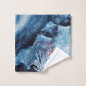 Diepblauwe diepten van het Zee Bad Handdoek (Wasdoekje)