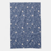 Diepblauwe Glitters  Theedoek (Verticaal)