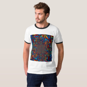 Diepdimensionaal fractal patroon t-shirt