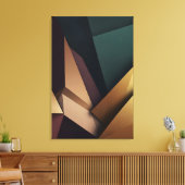 Diepe Abstracte Geometrie Canvas Afdruk (Insitu (Woonkamer))