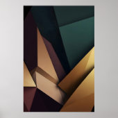Diepe Abstracte Geometrie Poster (Voorkant)