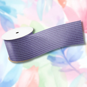 Diepe Amethist Glitter Horizontale Strepen Stijl Lint