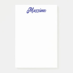 Diepe Blauwe Kleur Eenvoudige Moderne Eigen Naam C Post-it® Notes