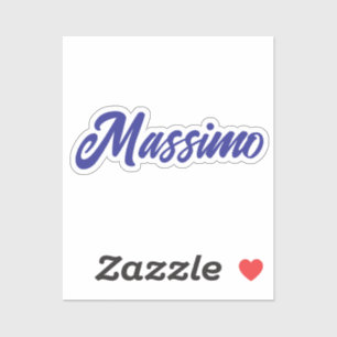 Diepe Blauwe Kleur Eenvoudige Moderne Eigen Naam C Sticker