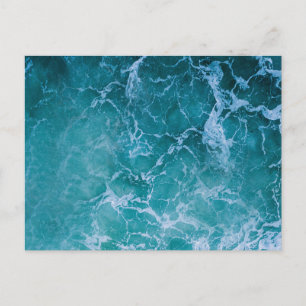 Diepe Blauwe Oceaangolven Briefkaart