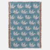 Diepe Blauwgroen olifantslang Deken (Voorkant Verticaal)