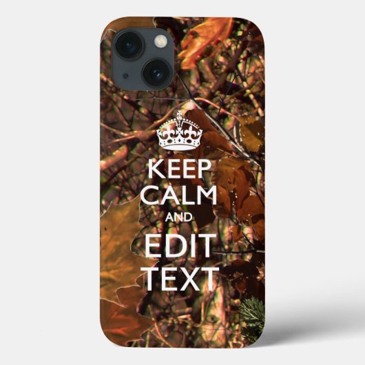 Diepe Bossen Camouflage Kalm Jouw tekst houden Case-Mate iPhone Case (Achterkant)