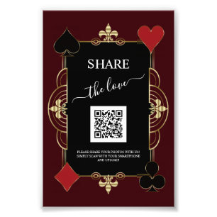 Diepe Bourgogne Casino Deel Foto QR Code Huwelijk Afdruk