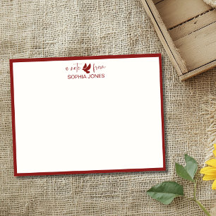 Diepe Bourgondiërkleurige Klassieke Duif Briefkaar Kaart