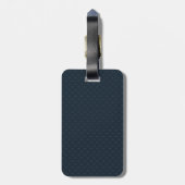 Diepe Classic Navy Blue Custom Monogram Bagagelabel (Achterkant verticaal)