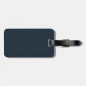 Diepe Classic Navy Blue Custom Monogram Bagagelabel (Achterkant horizontaal)