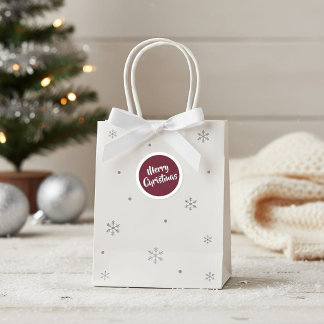 Diepe Cranberry Prettig Kerst Sticker
