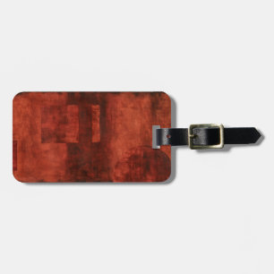 Diepe Crimson Schilderen met geometrische vormen Bagagelabel
