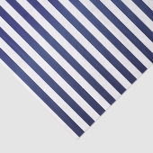 Diepe donkerblauwe en witte strepen tissuepapier (Detail)