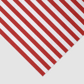 Diepe donkerrode en witte strepen | DIY Tissuepapier (Detail)