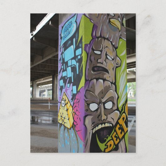 Diepe Ellum Graffiti kunstwerk # 53 Briefkaart (Voorkant)