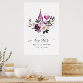 Diepe Fluwelen Bloem Bruiloft Feest Welkom Poster (Keuken)