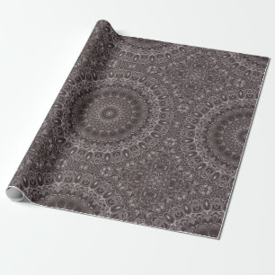 Diepe Fluwelen Waterverf Mandala in Schakeringen v Cadeaupapier