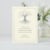 Diepe gebundelde sympathiebevestiging bedankkaart (Staand voorkant)