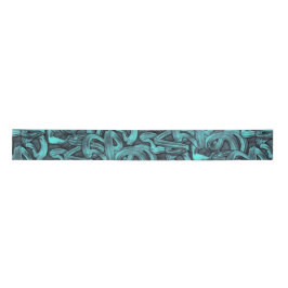 diepe gedachte - zwart en turquoise : lint