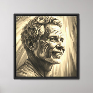Diepe glimlach canvas afdruk