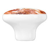 Diepe herfst in steen gebeiteld keramische knop (Zijkant)