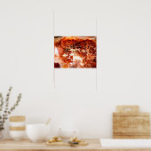 Diepe herfst in steen gebeiteld poster (Keuken)