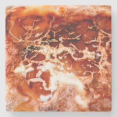 Diepe herfst in steen gebeiteld stenen onderzetter (Voorkant)