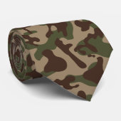 Diepe hout camouflage stropdas (Opgerold)