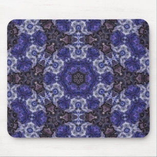 Diepe Indigo Draaikolk Mandala met Vloeiende Patro Muismat