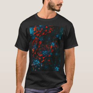 Diepe Lotus Bloem Graffiti Rood & Blauw Late Night T-shirt