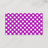 Diepe Magenta Polka Dots; Krijtbordlook Visitekaartje (Achterkant)