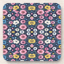 Diepe Midnight Bloementuin Patroon Sherpa Deken