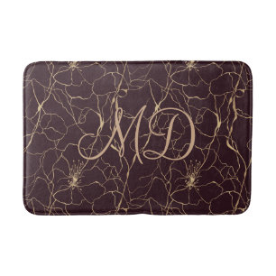 Diepe Paarse Chic Moderne Esthetiek Badmat
