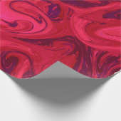 Diepe paarse gemarmerde textuur, rijke ebru-techni cadeaupapier (Hoek)