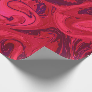 Diepe paarse gemarmerde textuur, rijke ebru-techni cadeaupapier