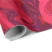 Diepe paarse gemarmerde textuur, rijke ebru-techni cadeaupapier (Rol Hoek)