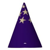 Diepe Paarse Silver Stars Wizard Pet Feesthoedjes (Rechts)