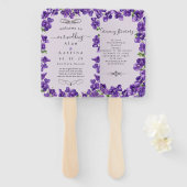 Diepe Paarse Violets Set van Fans Handwaaier (Voorkant en achterkant)