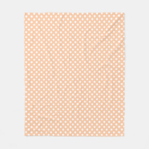 Diepe Perzik Polkadots Fleece Deken