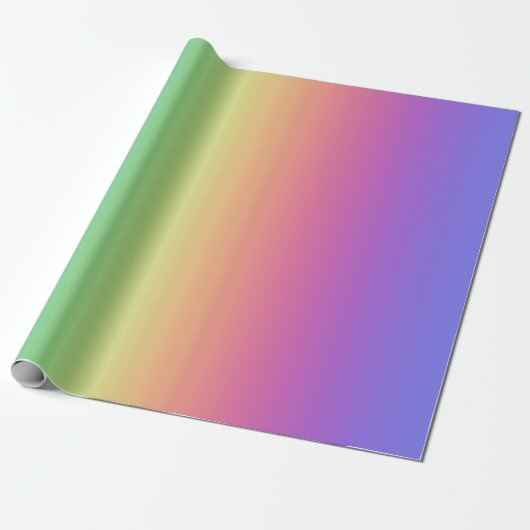 Diepe regenbooggradiënt cadeaupapier (Uitgerold)