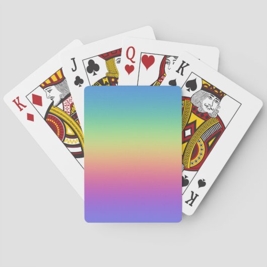 Diepe regenbooggradiënt pokerkaarten (Achterkant)