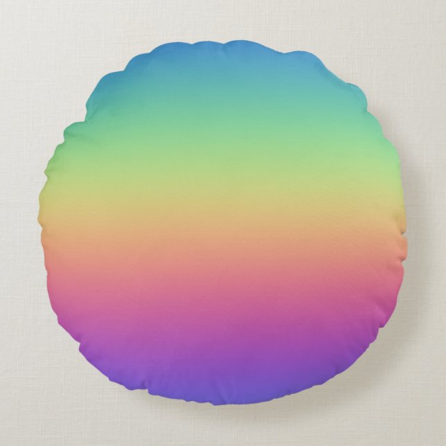 Diepe regenbooggradiënt rond kussen (Voorkant)