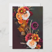 Diepe rijke bloemen begrafenis viering van het lev kaart (Achterkant)