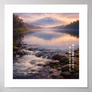 Diepe rivieren stromen stil – Nature Wisdom Print