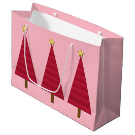 Diepe rode dampkast moderne kerstboom large cadeautasje