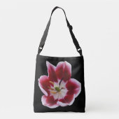 Diepe rode tulp crossbody tas (Achterkant)